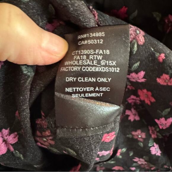 For Love & Lemons Pink & Black Isabella Ruched V Neck Top Size XS - Picture 7 of 8